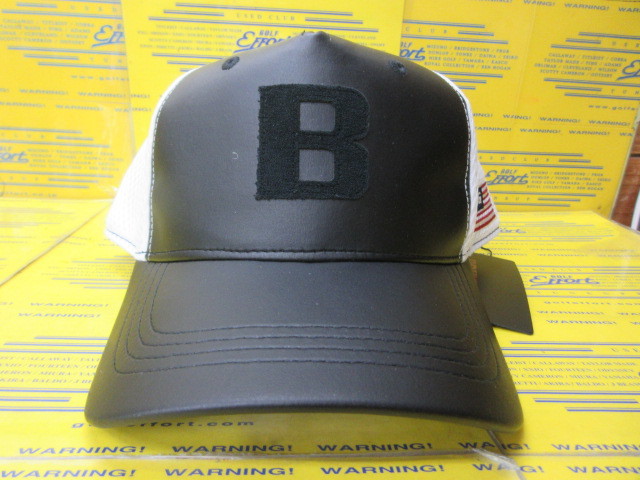口豪奢 BRIEFING Blackの BRG231M89 CAP MESH INITIAL LEATHER MS メンズウェア