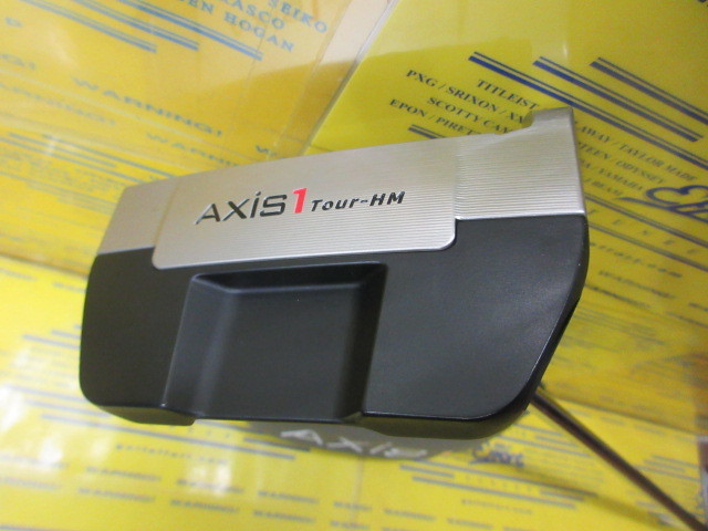 AXIS1 TOUR HM パター 美品 Axis1 アクシスワン TOUR-HM パター ハーフマレット型 フラット