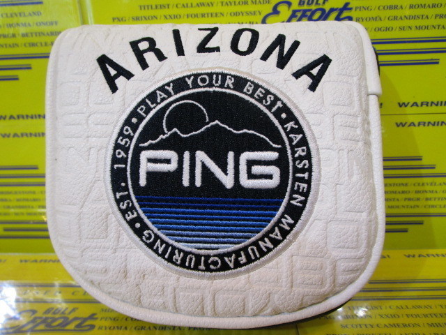 HC-N2502 Mr.PING STREET CASUAL PUTTERCOVER MALLET White/Navy