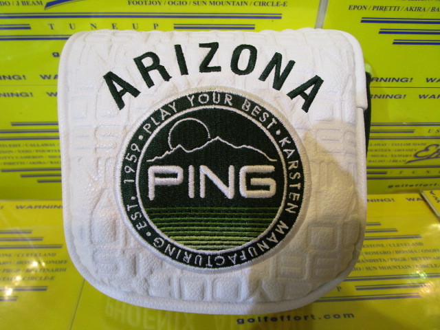HC-N2502 Mr.PING STREET CASUAL PUTTERCOVER MALLET White/Green