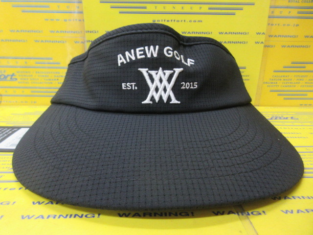 ANEW GOLF<br>AGEUUCP21 ユニセックス ワイドバイザー M Black