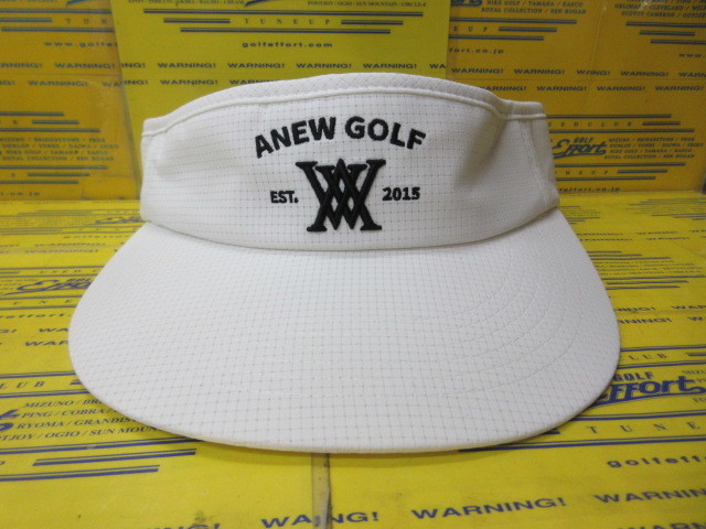 ANEW GOLF<br>AGEUUCP21 ユニセックス ワイドバイザー M White