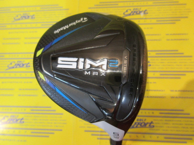 【中古品】TaylorMade SIM2 MAX 5W FLEX-SR Taylormade SIM2 MAX OS Iron Set 6-PW,AW,SW Graphite Shaft