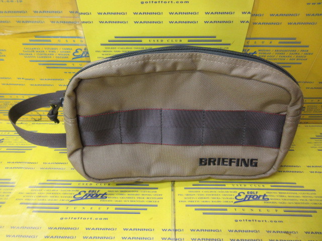 BRIEFING<br>DOUBLE ZIP POUCH STD BRG253G24 Tan