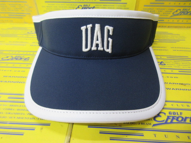 ユニセックス パイピングロゴ バイザー Navy