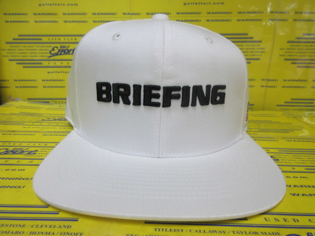 BRIEFING<br>MS BASIC FLAT VISOR CAP BRG261M15 White