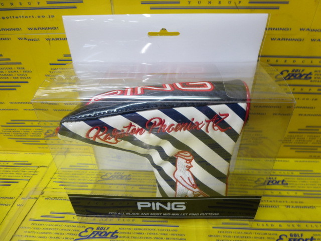 PING - 人気のPINGのパター(カバー付き) みぃ ピン 限定パターカバー AMT PUTTER COVER Mr.PING BLUE/RED
