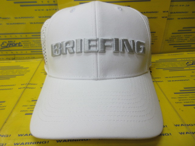 BRIEFING MS PUNCHING MESH SC LOGO CAP BRG221M97 Whiteの